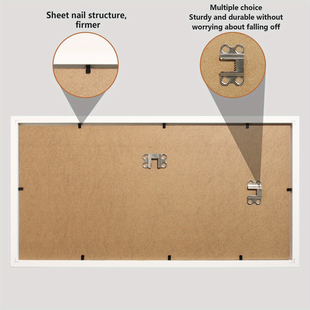 Cadre photo triple à grain bois noir et blanc 20,32x40,64 cm avec texte pour bureau ou mur, avec carnet d’impression inclus - Cadre souvenir pour empreintes de mains et de pieds, cadeau DIY pour nouvelle maman, style classique, orientation horizontale, re